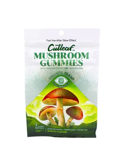 Guava Flavor Cutleaf Mushroom Gummies Amanita Blend 500mg