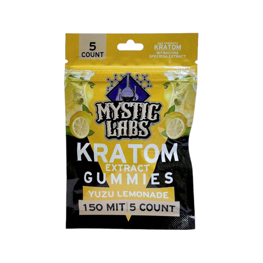 Mystic Labs Kratom Extract Gummies Yuzu Lemonade 5 Count